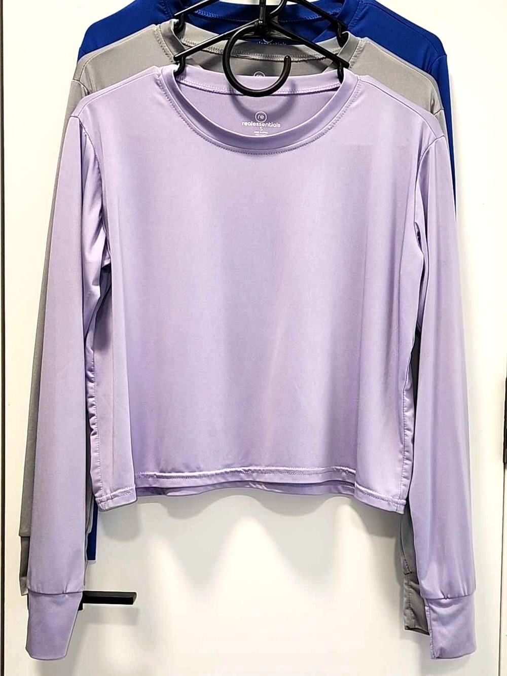 Lot of 3 Women's Long-Sleeve Crew Neck Tops Size - Small